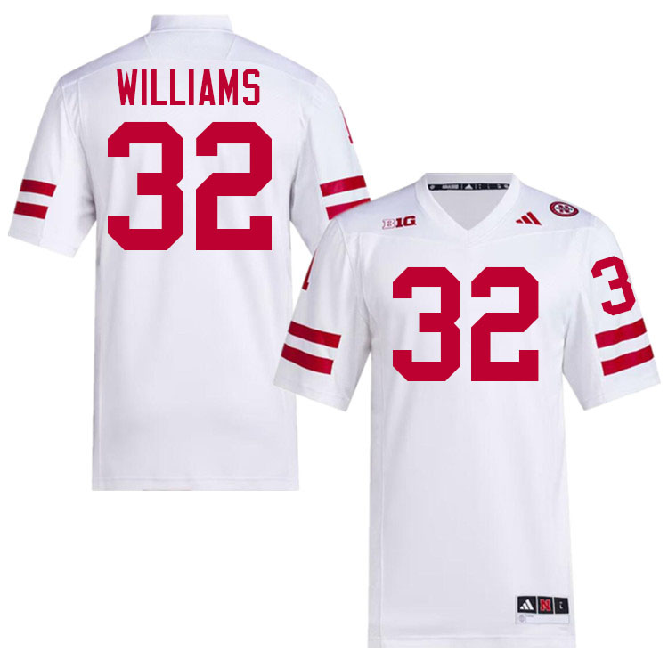 Nebraska Cornhuskers #32 Kenneth Williams College Football Jersey Stitched-White Nebraska Cornhuskers #32 Kenneth Williams College Football Jersey Stitched-White